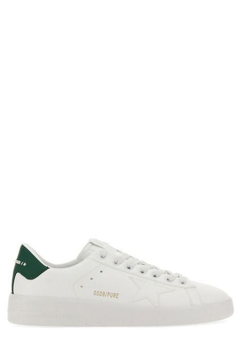 white and dark green GGDB logo-print laced calf leather sneakers  GOLDEN GOOSE | GWF00197-F00475310502